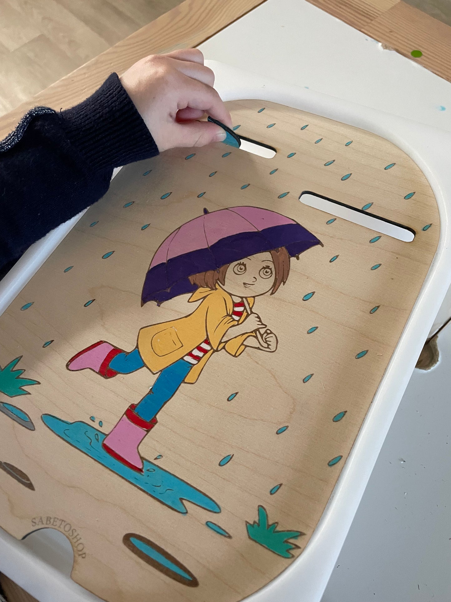 Plaque d’activité la pluie