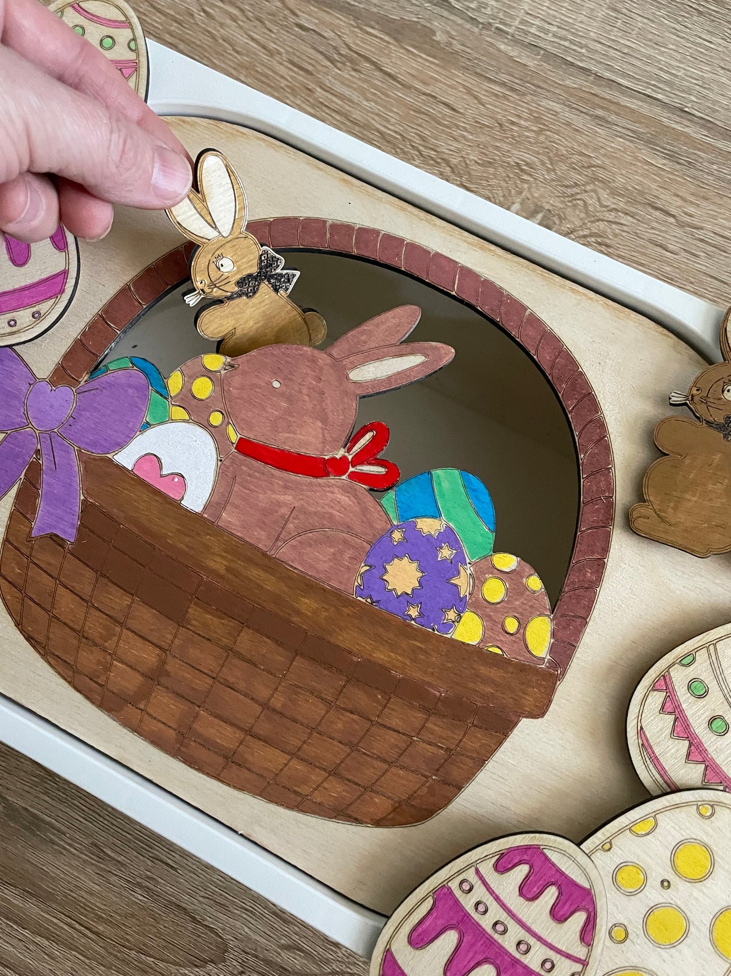 Plaque d’activité le panier de Pâques