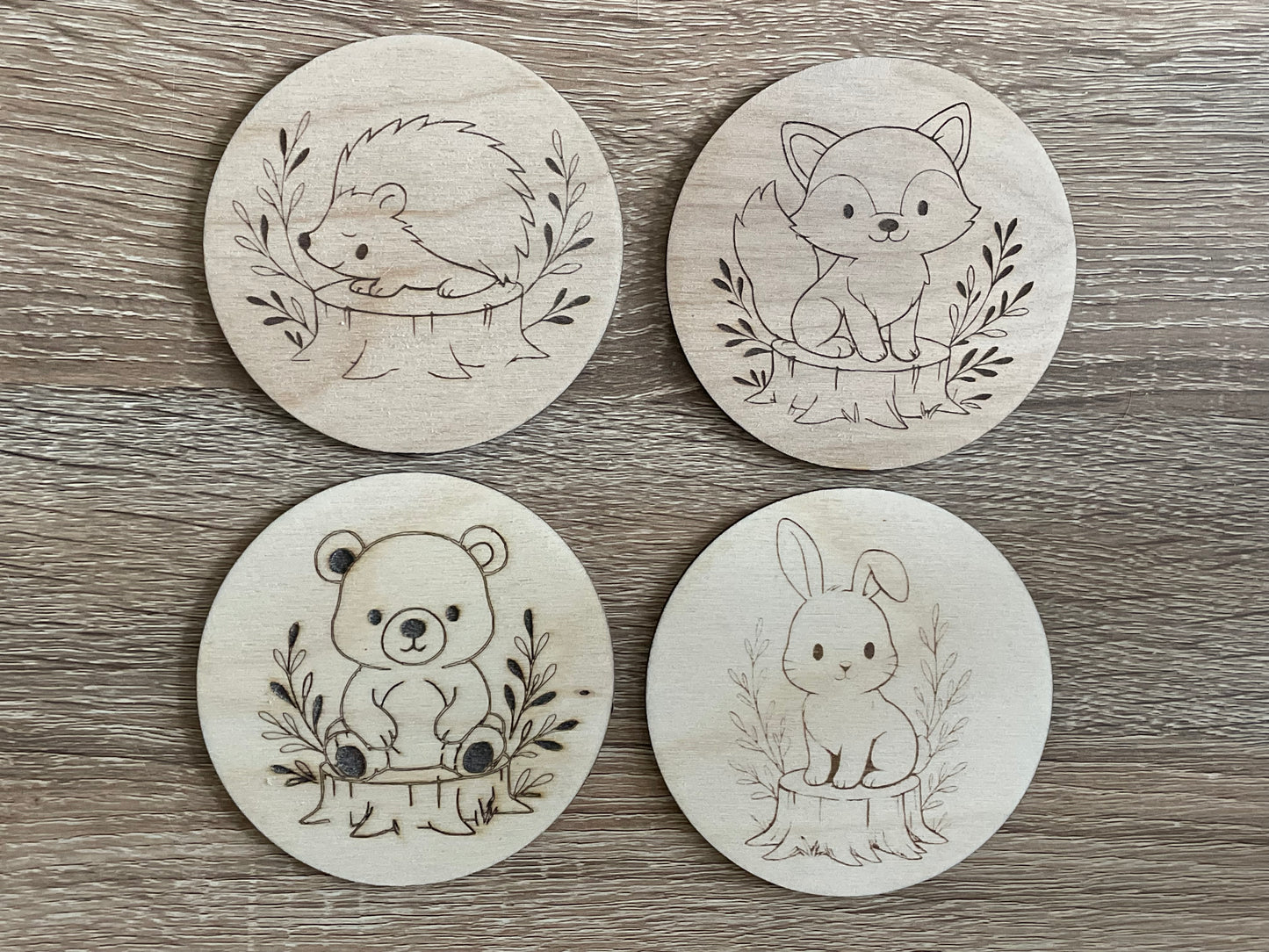 Étiquettes en bois pour organisation