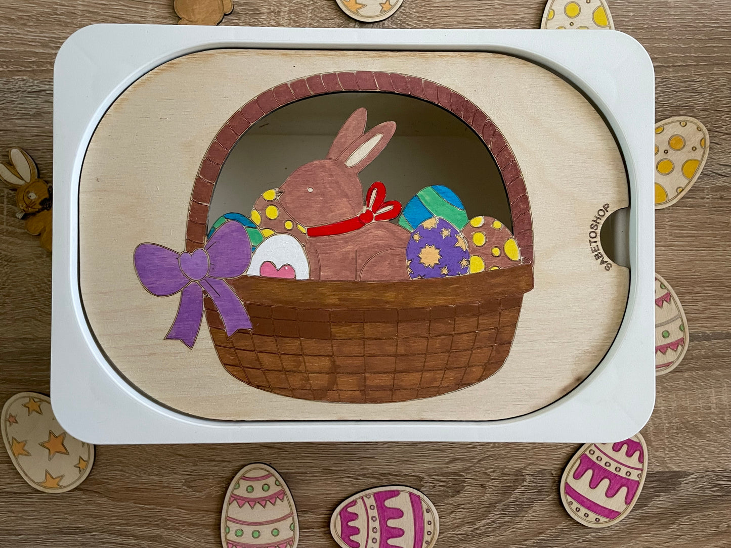 Plaque d’activité le panier de Pâques