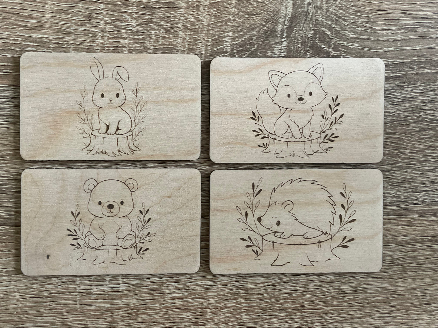 Étiquettes en bois pour organisation