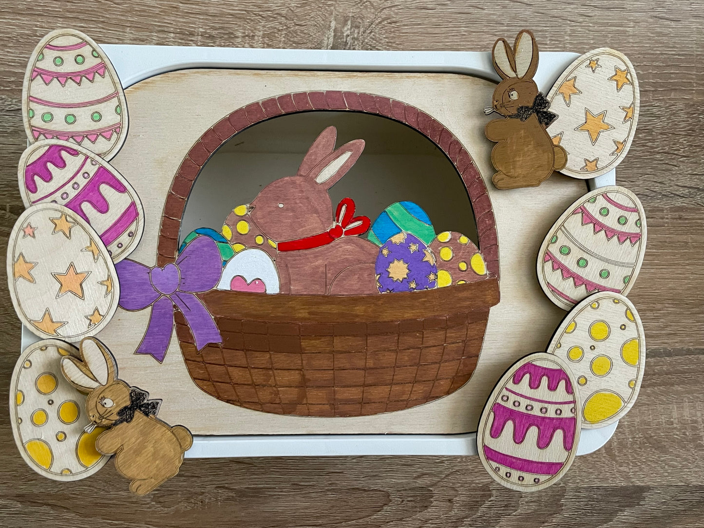 Plaque d’activité le panier de Pâques