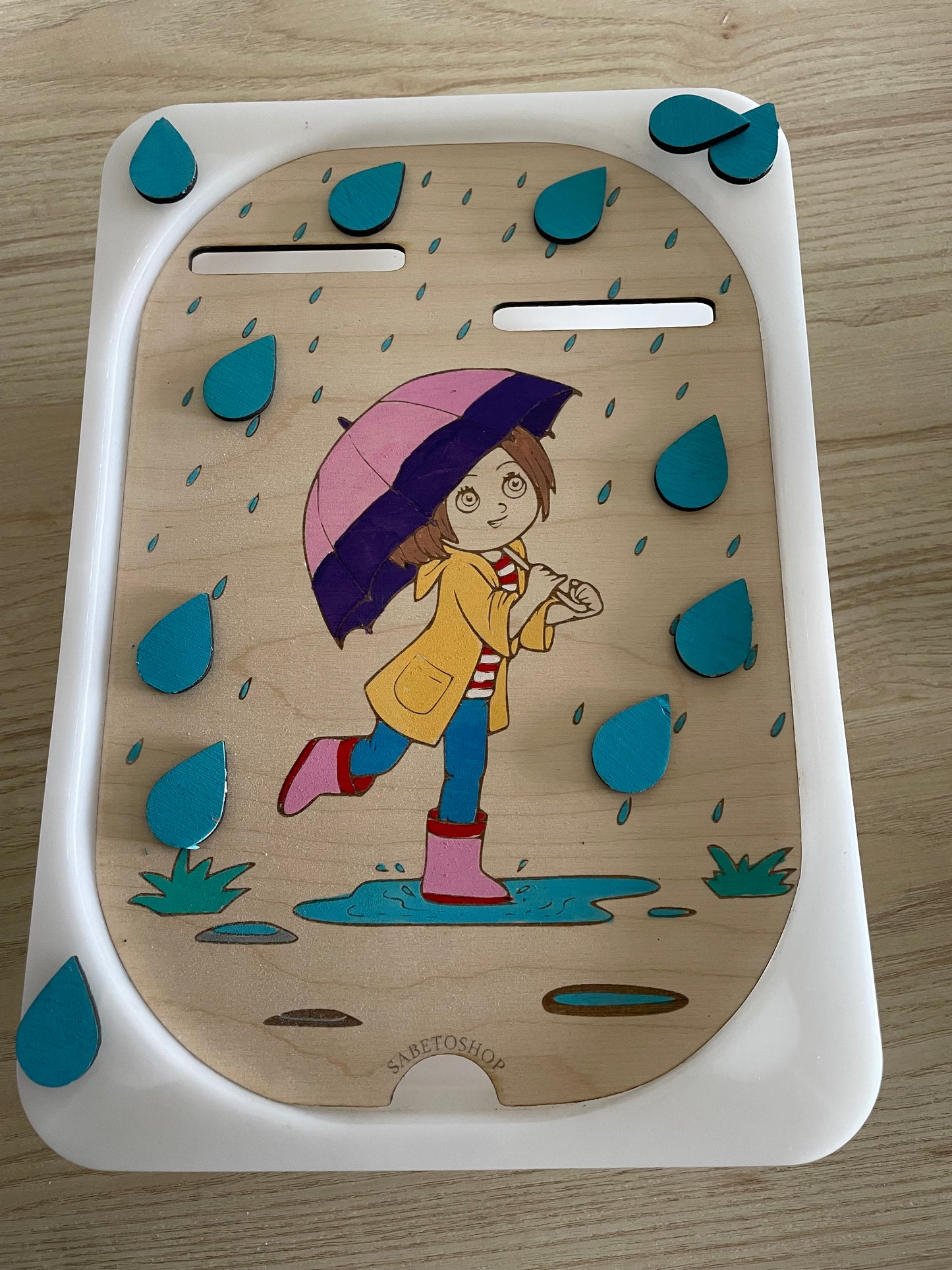 Plaque d’activité la pluie