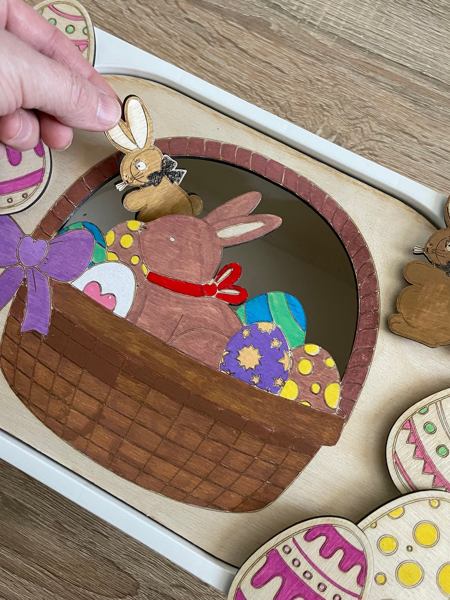Plaque d’activité le panier de Pâques