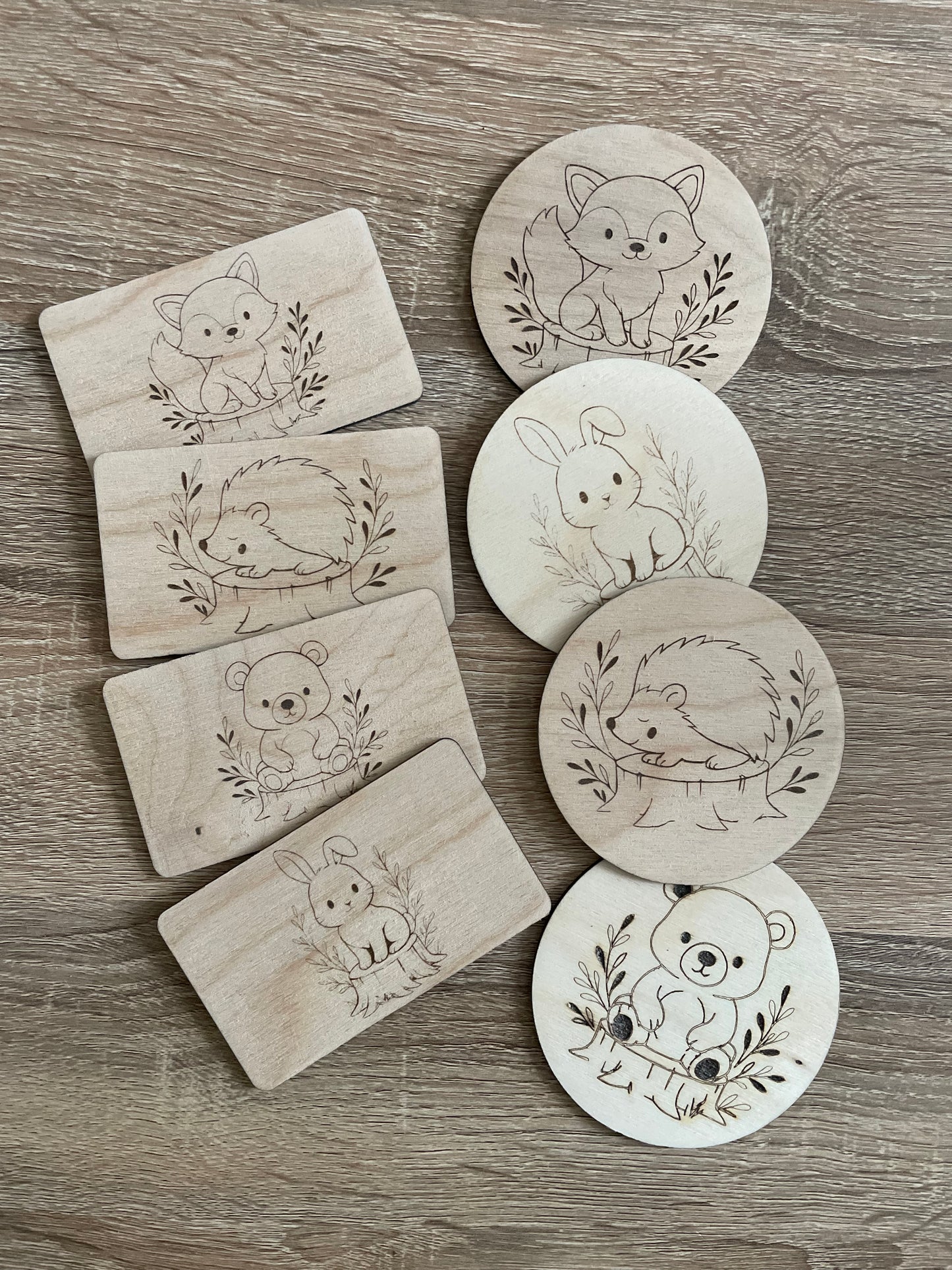 Étiquettes en bois pour organisation