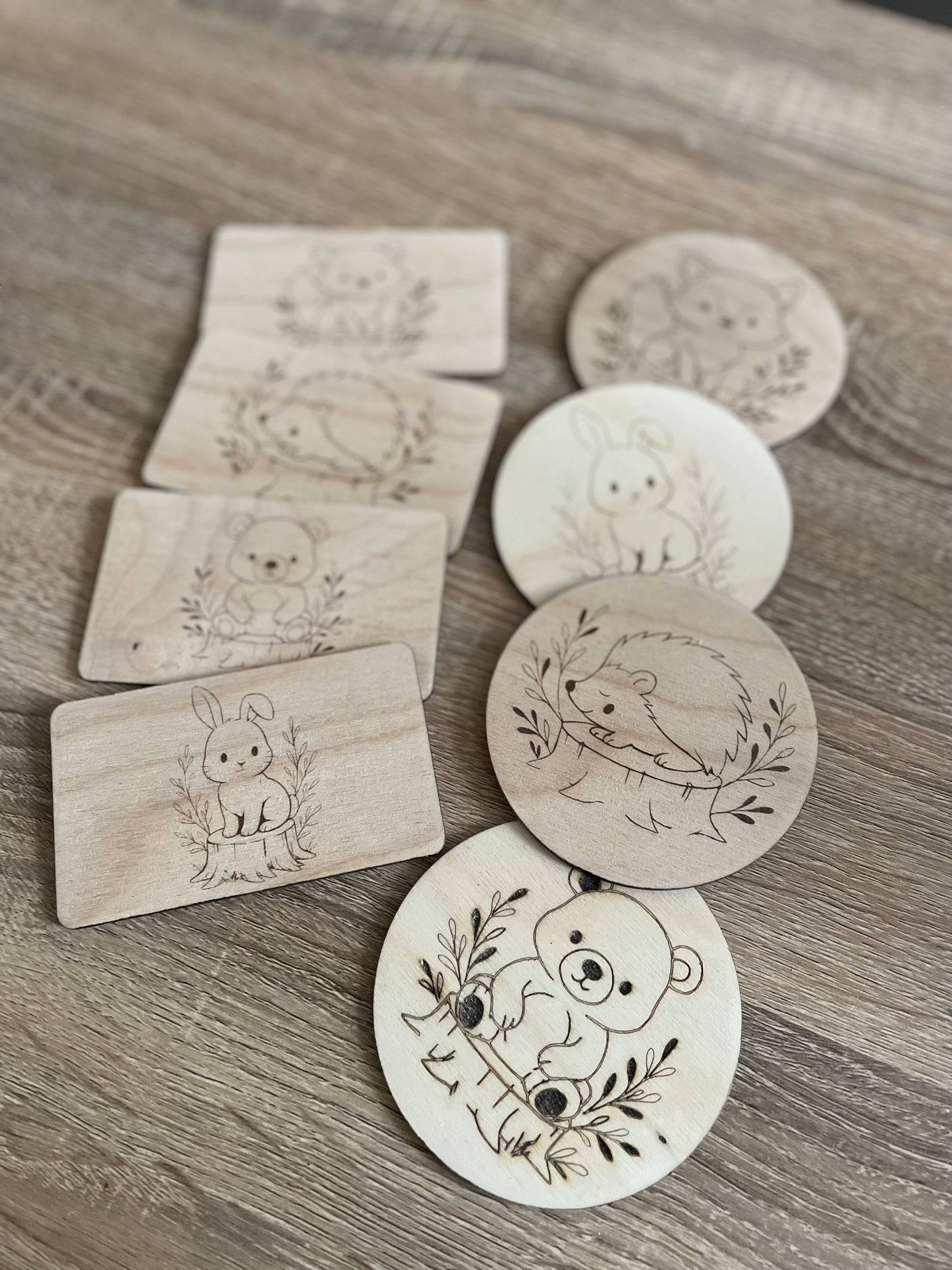 Étiquettes en bois pour organisation