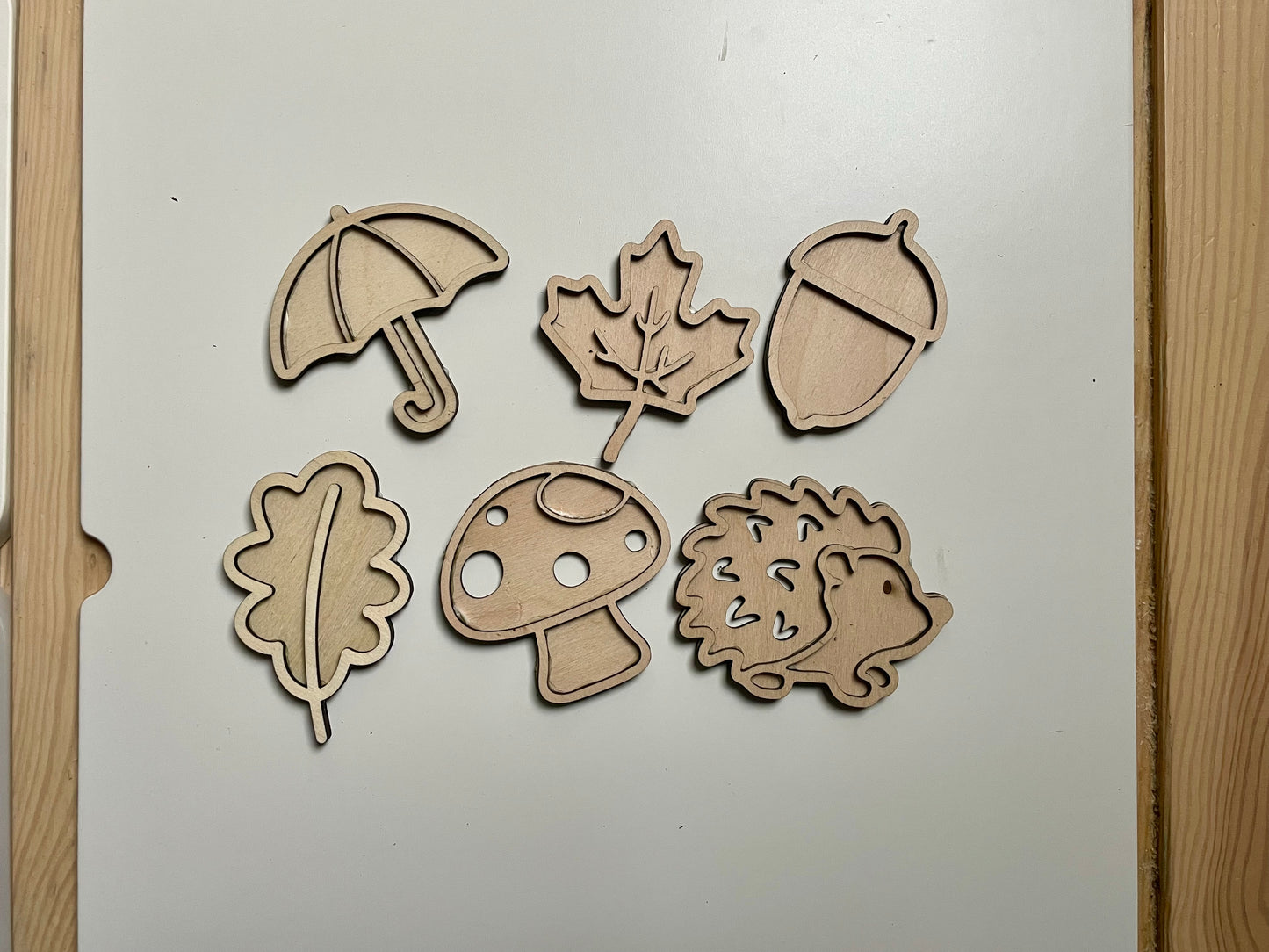 Lot décorations en bois thème automne 🍂