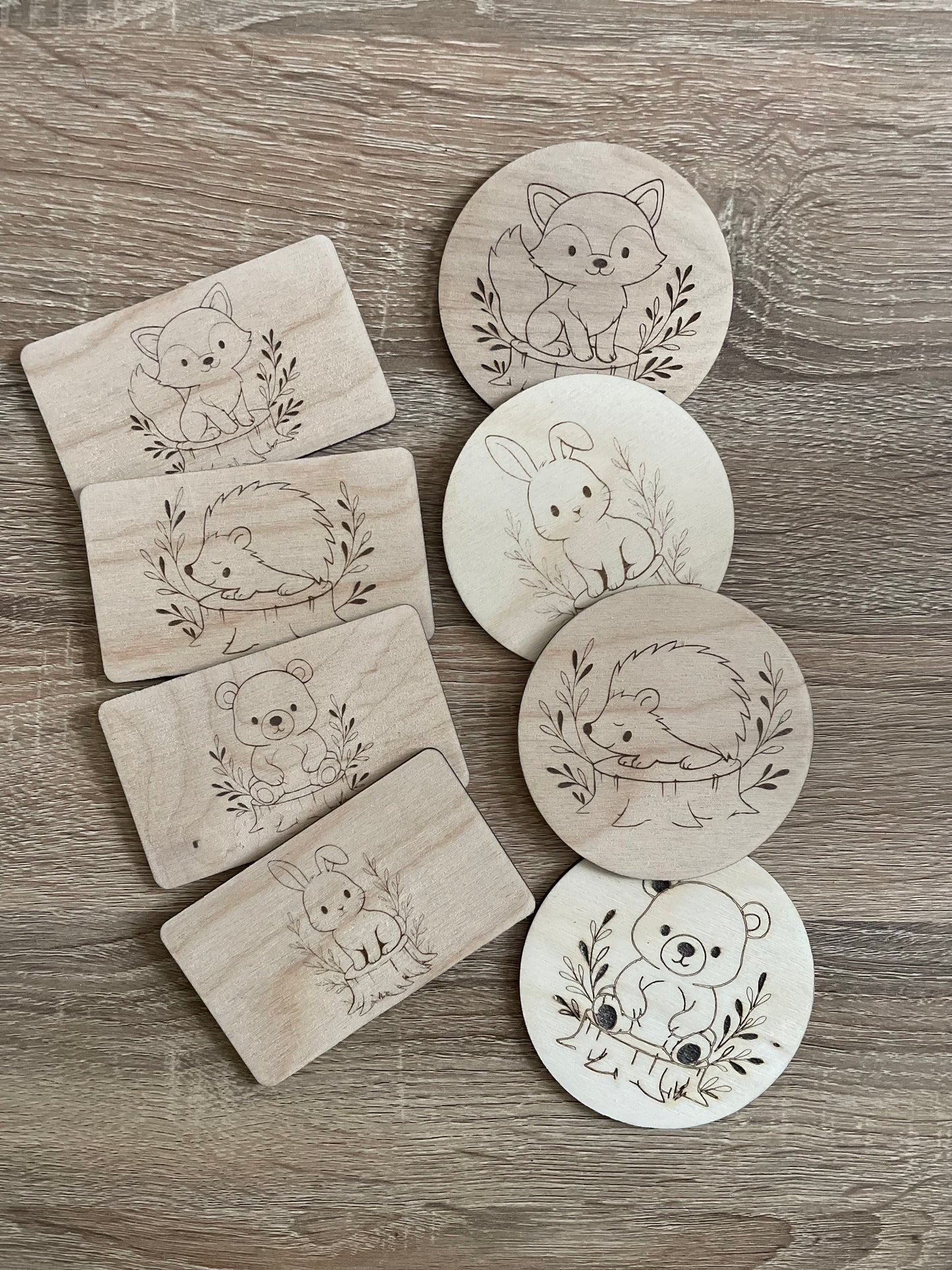 Étiquettes en bois pour organisation