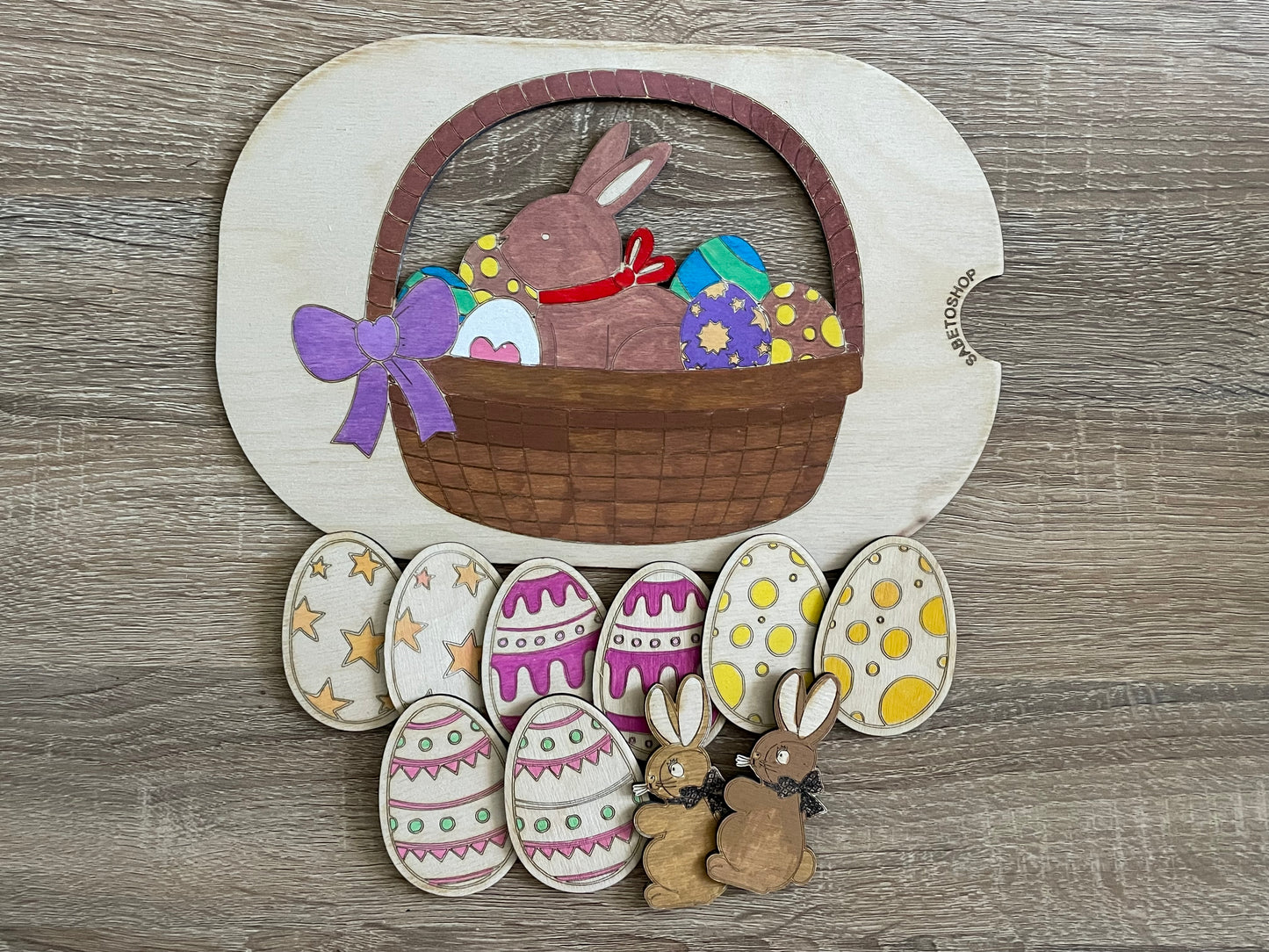 Plaque d’activité le panier de Pâques