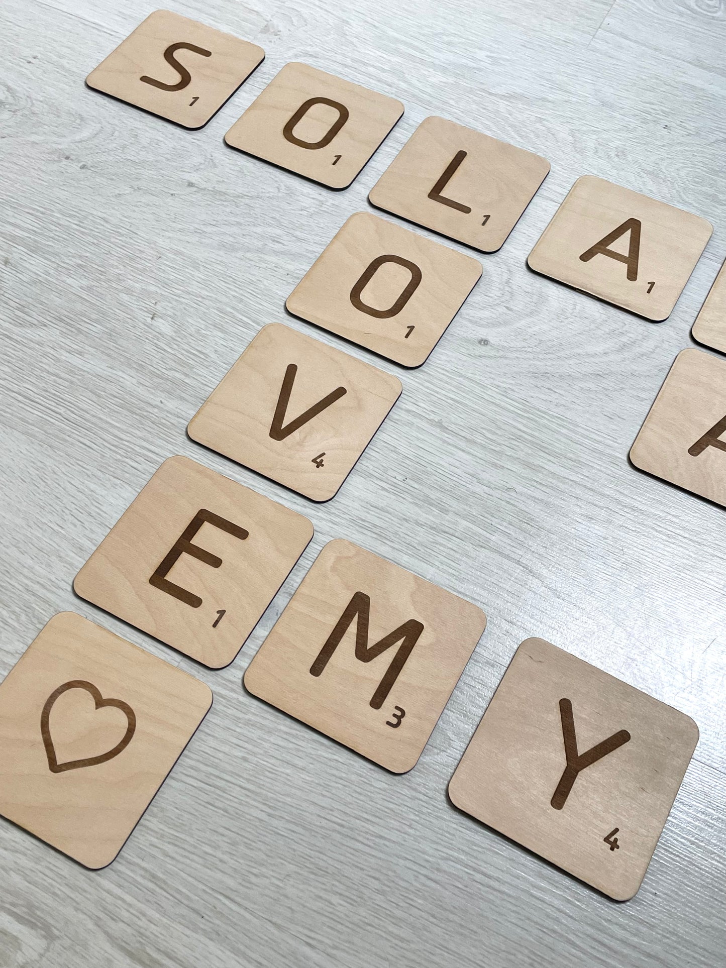 Lettre façon Scrabble