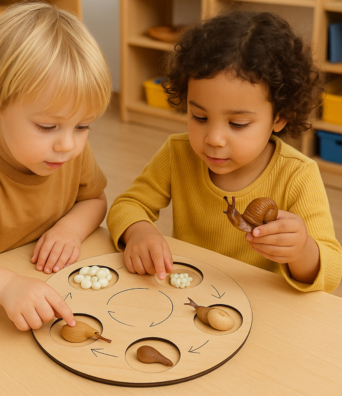 Plateau Montessori cycle de vie de lâescargot đ