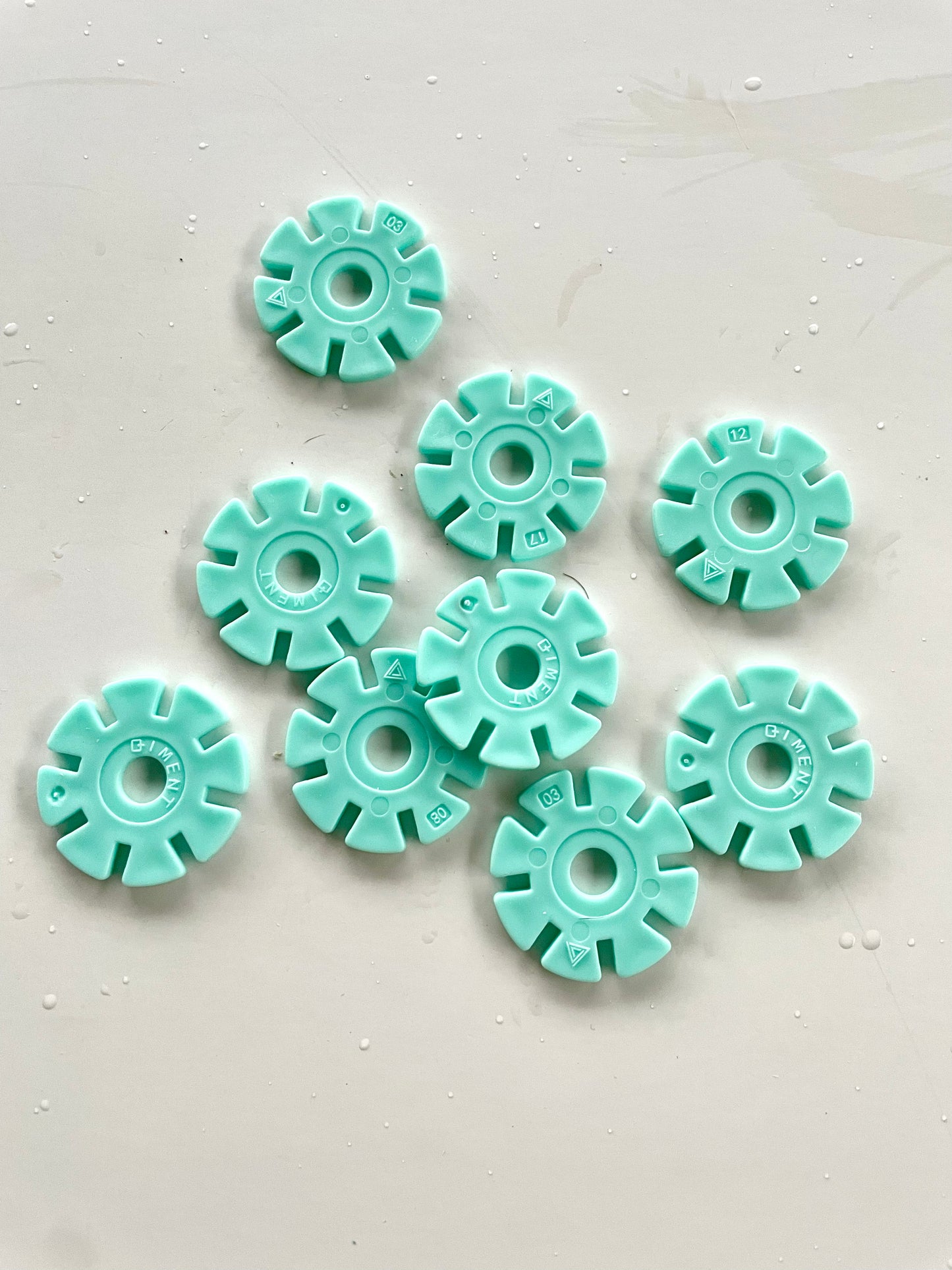 Lot de 10 inserts « bleu glacial »
