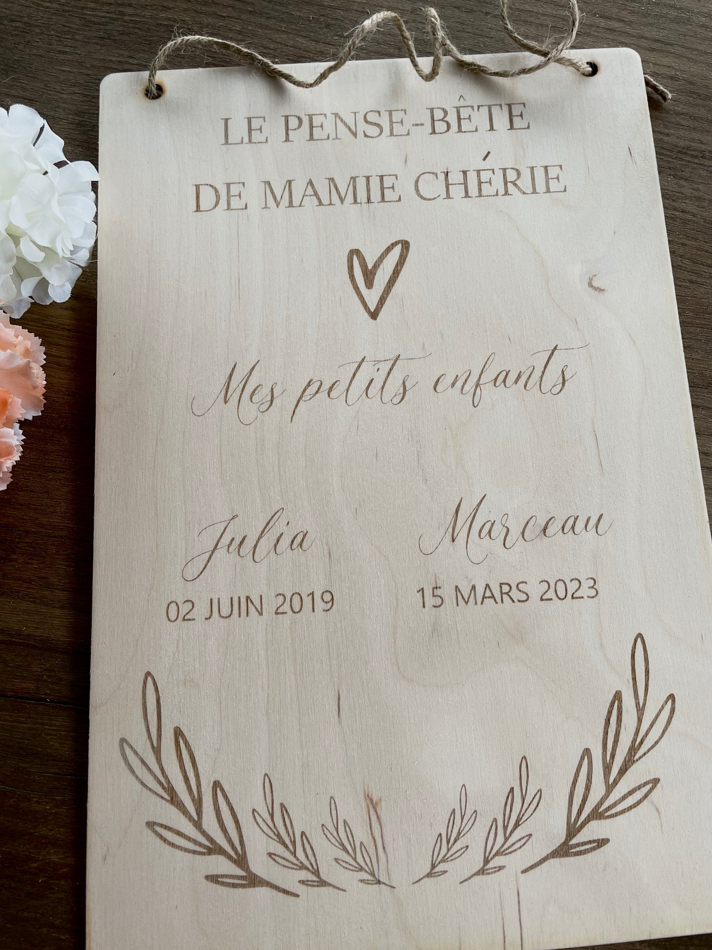 Pense bête pour mamie