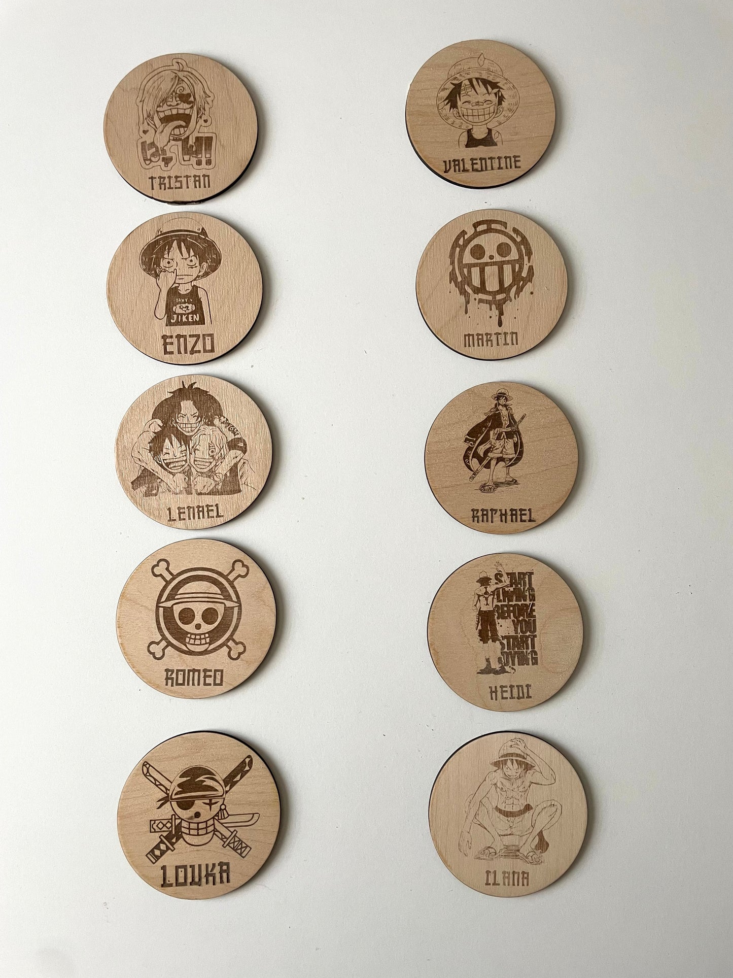 Lot de 29 sous verres ONE PIECE