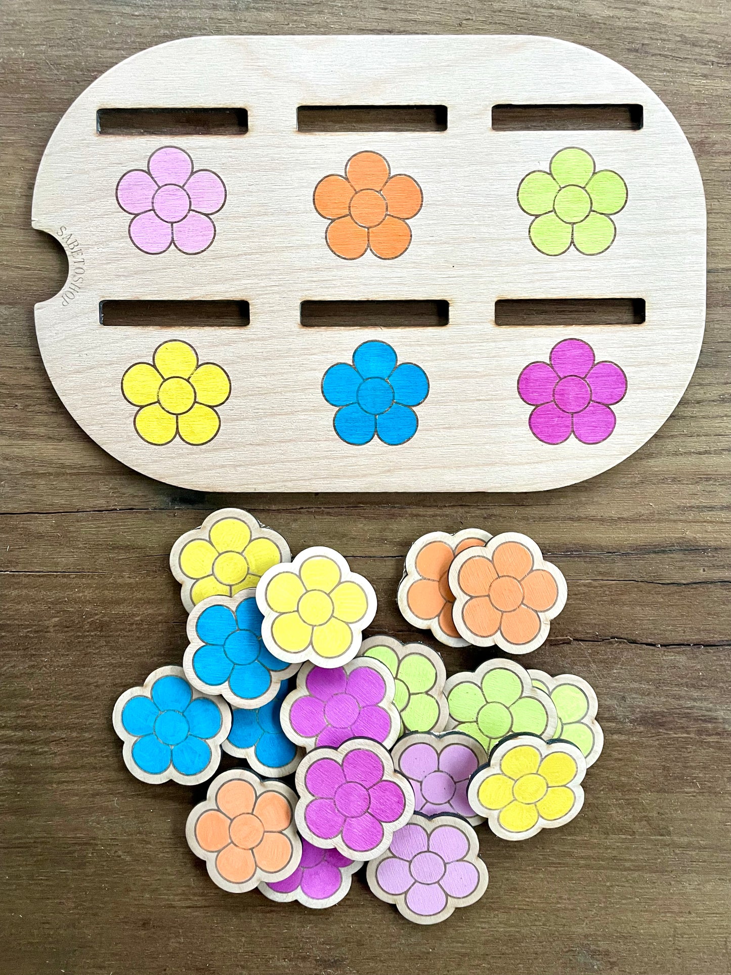 Plaque d’activité d’inserts fleurs