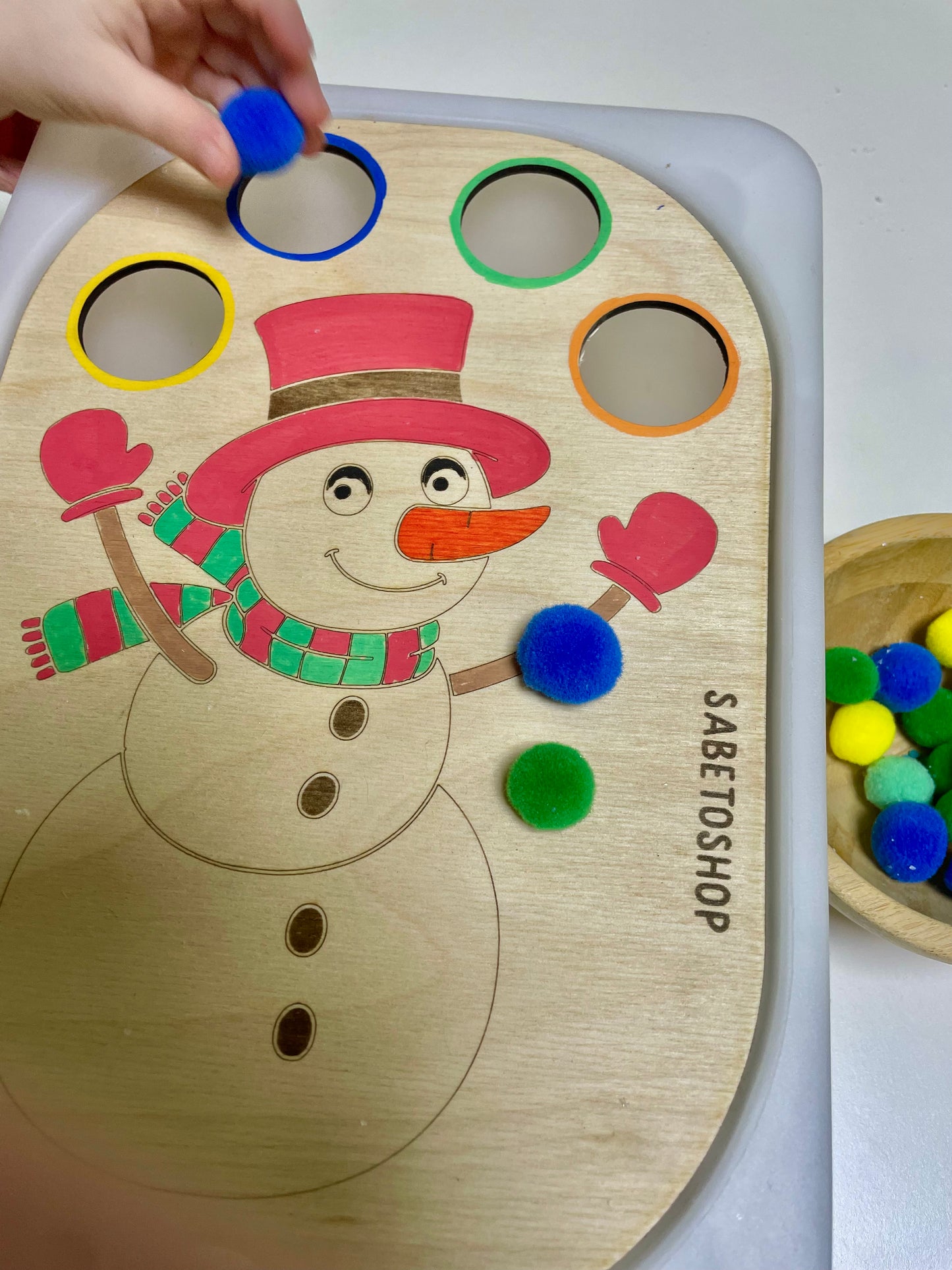 Plaque d’activité d’inserts bonhomme de neige