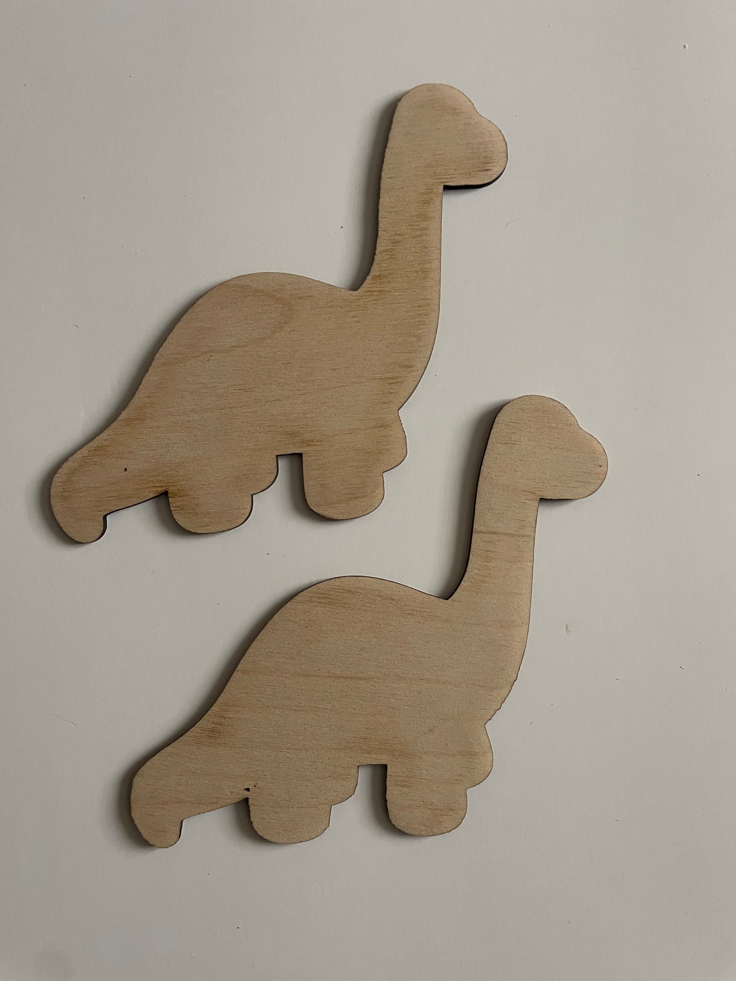 Lot de deux dinosaures en bois à décorer