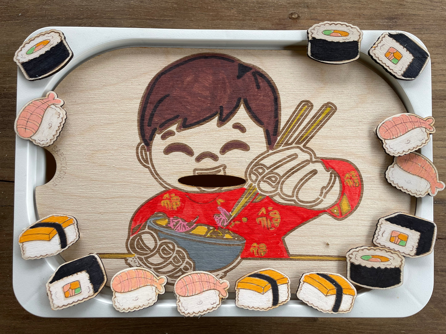 Plaque d’activité les sushis