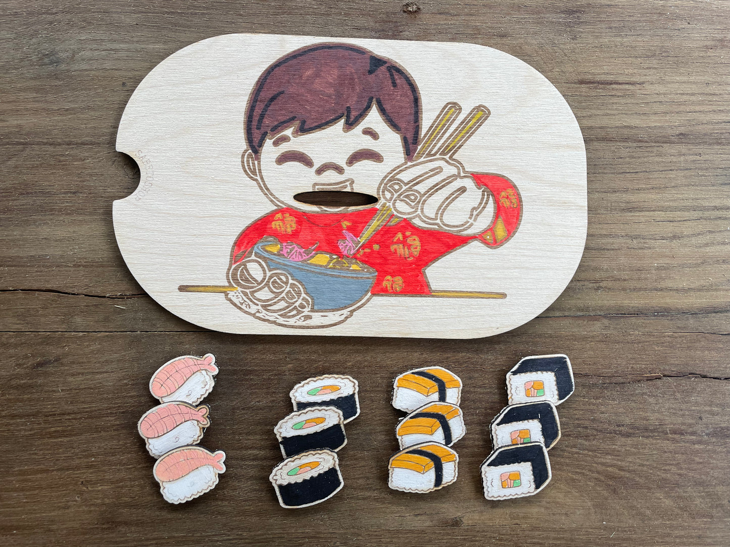 Plaque d’activité les sushis