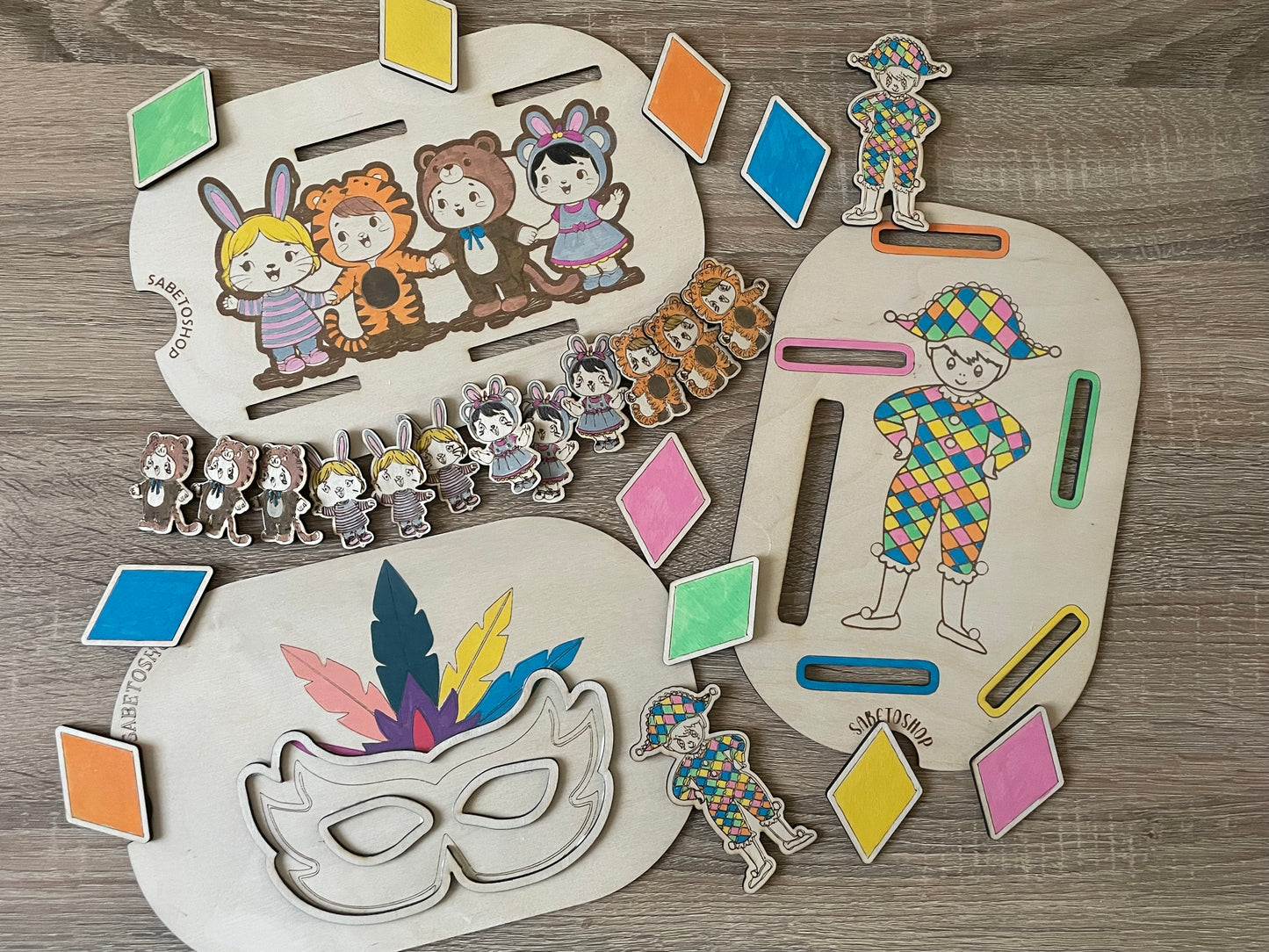 Lot de 3 inserts thème Carnaval