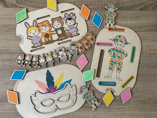 Lot de 3 inserts thème Carnaval
