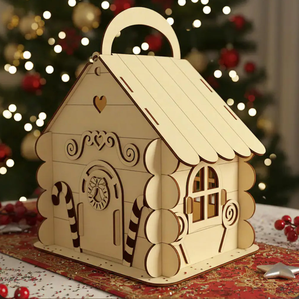 Maison en bois – Modèle Pain d’Épices / Noël