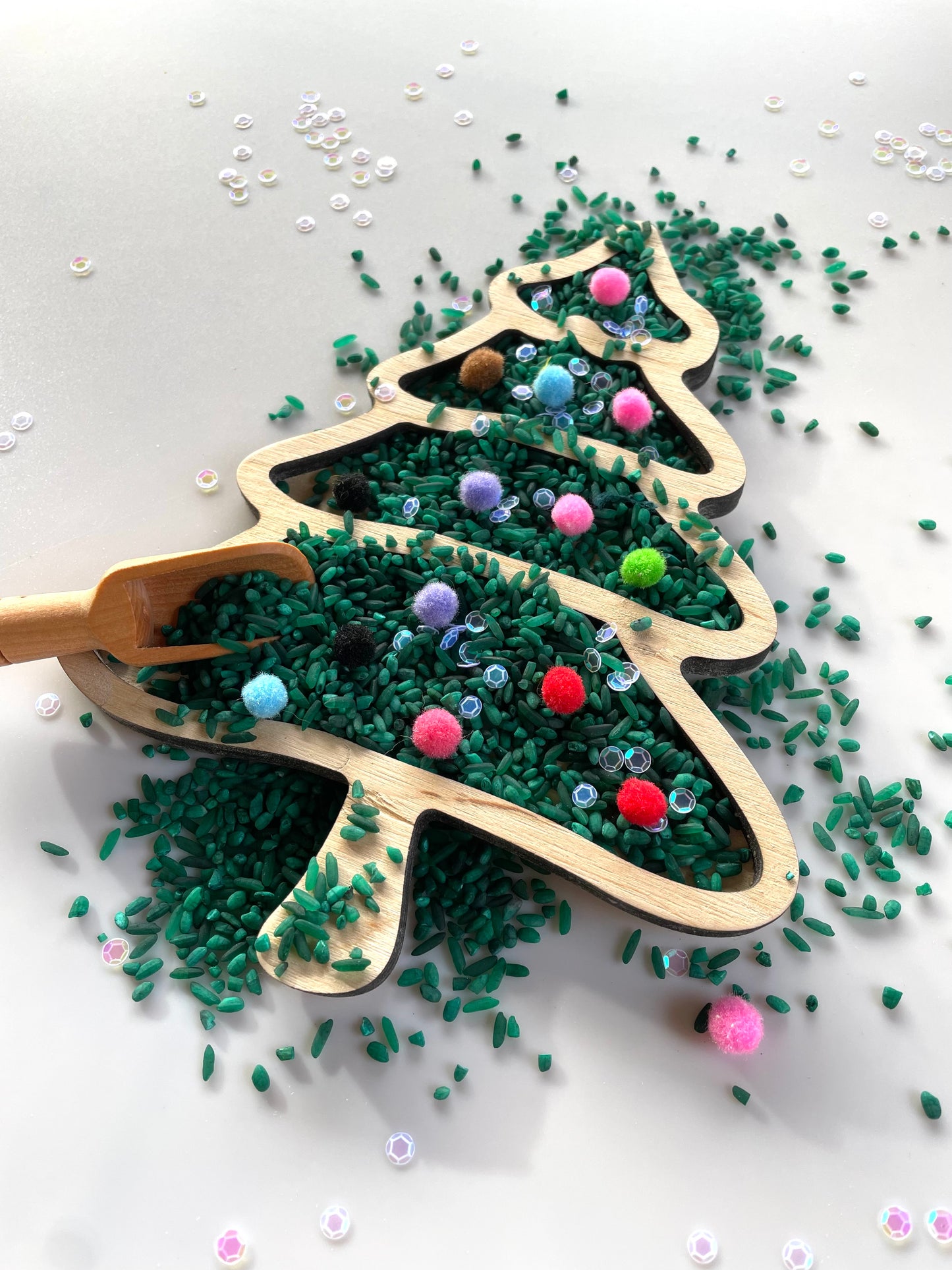 🌲 Plateau Sensoriel Sapin (Noël / Hiver)