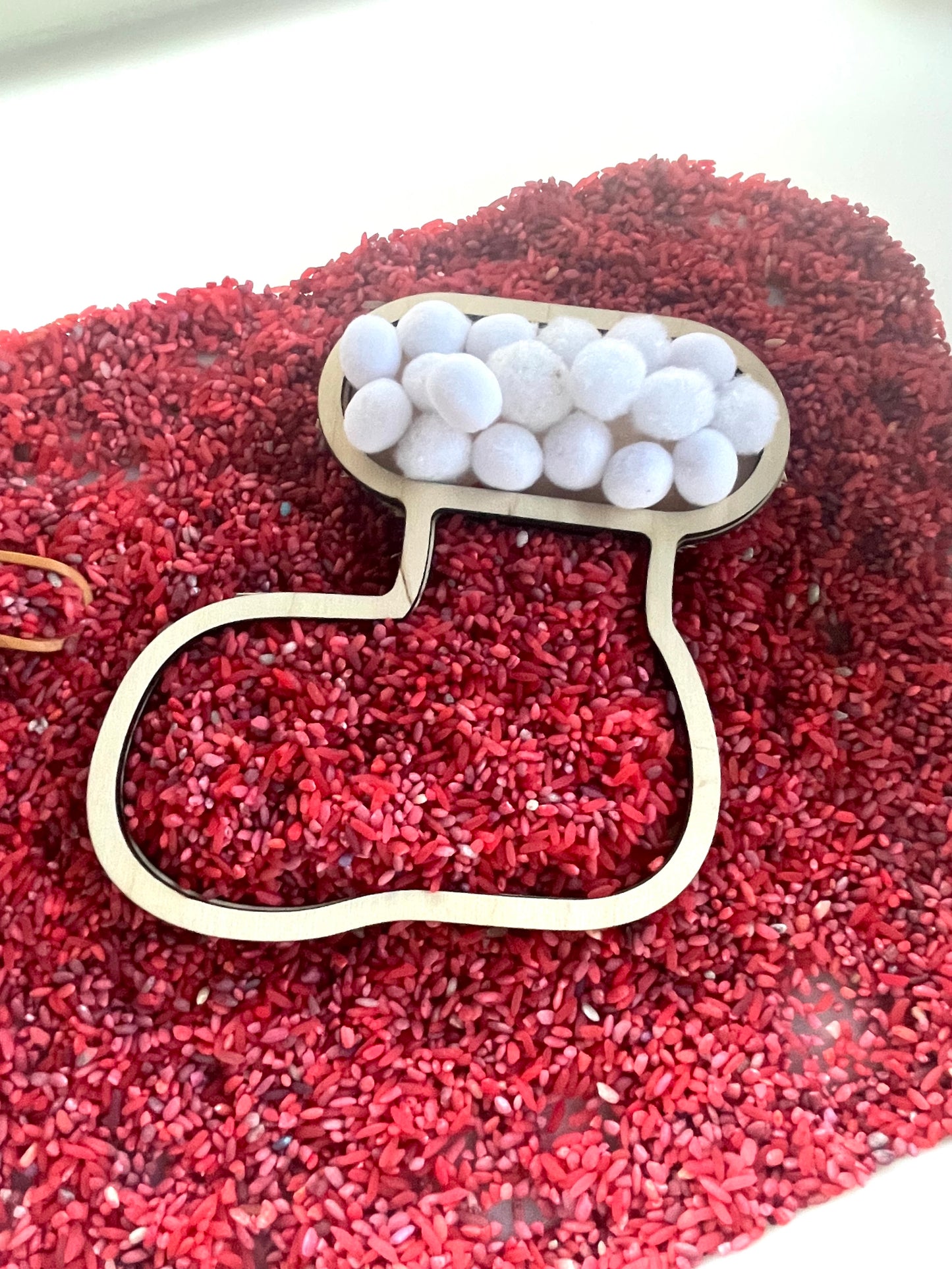 Riz coloré rouge touche de blanc