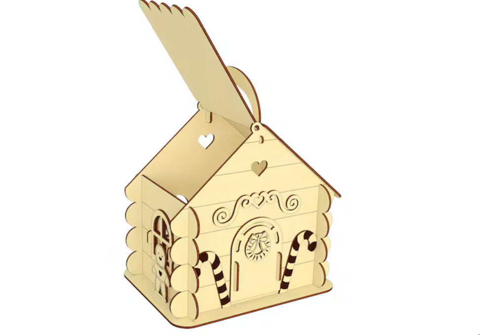 Maison en bois – Modèle Pain d’Épices / Noël