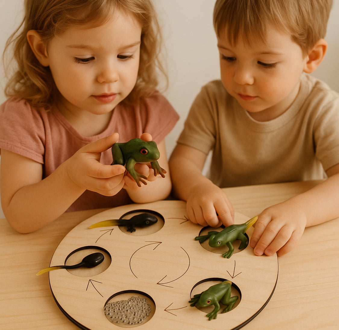Plateau Montessori cycle de vie de la grenouille  🐸