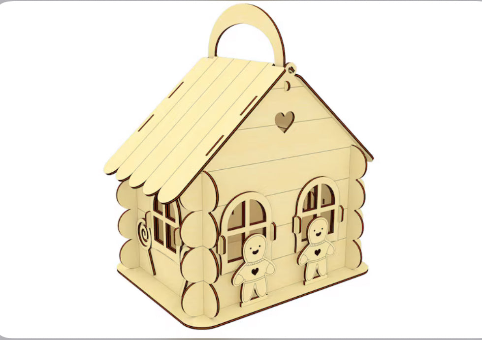 Maison en bois – Modèle Pain d’Épices / Noël