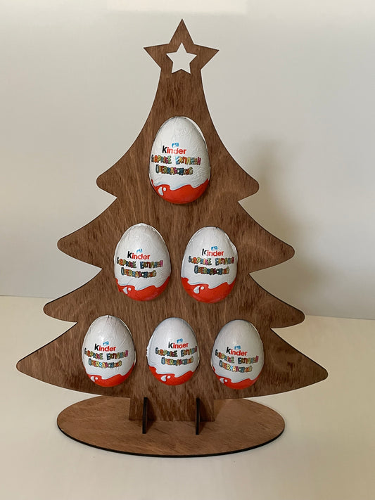 Sapin porte-chocolats en bois – spécial Kinder Surprise