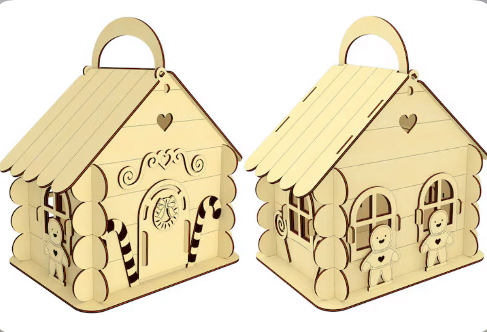 Maison en bois – Modèle Pain d’Épices / Noël