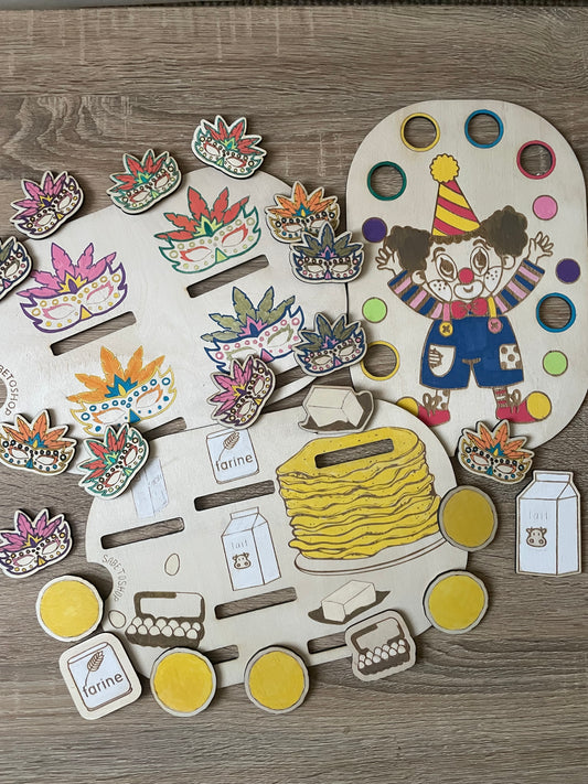 Lot de 3 inserts sur le thème du carnaval