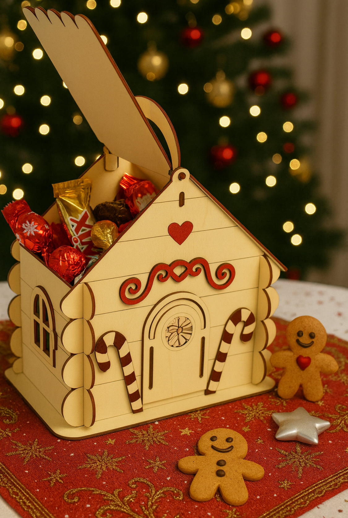 Maison en bois – Modèle Pain d’Épices / Noël
