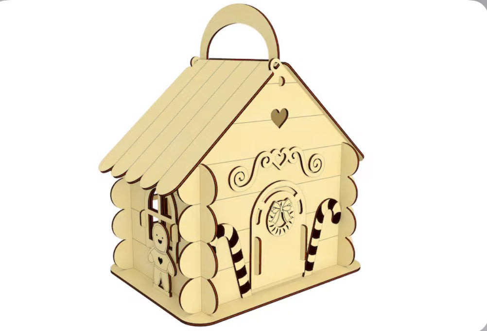 Maison en bois – Modèle Pain d’Épices / Noël