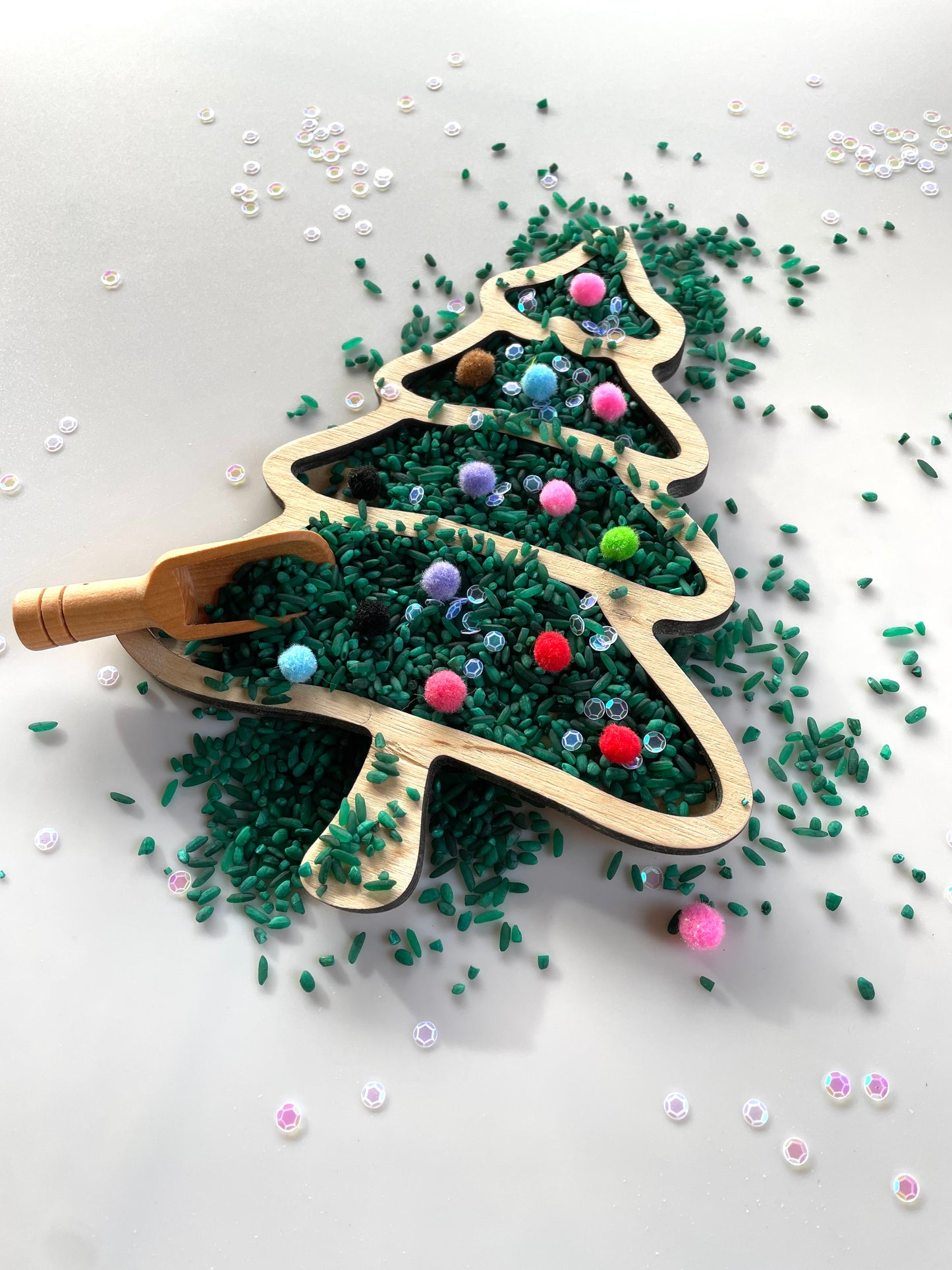 🌲 Plateau Sensoriel Sapin (Noël / Hiver)