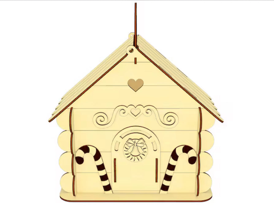 Maison en bois – Modèle Pain d’Épices / Noël