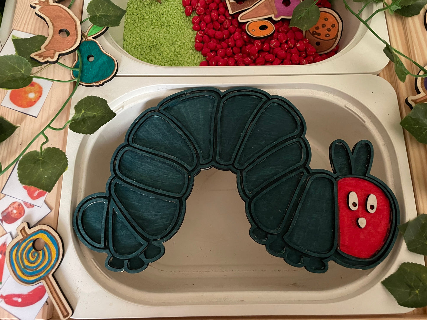 🐛 Plateau de tri “Chenille sensorielle”