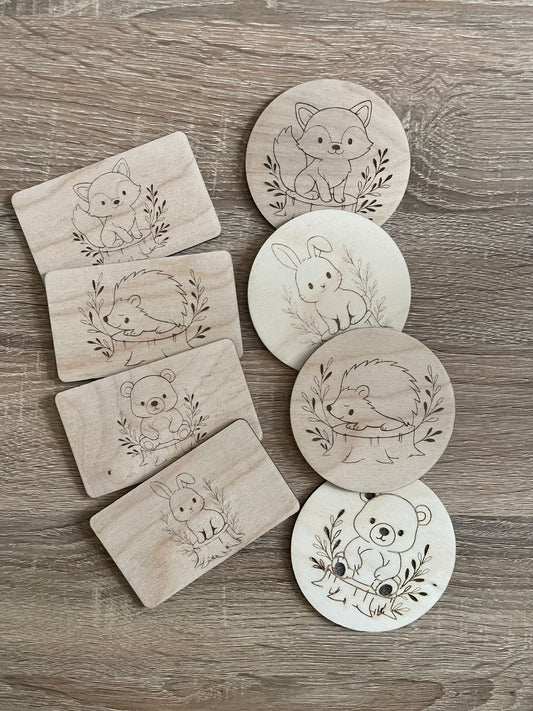 Étiquettes en bois pour organisation