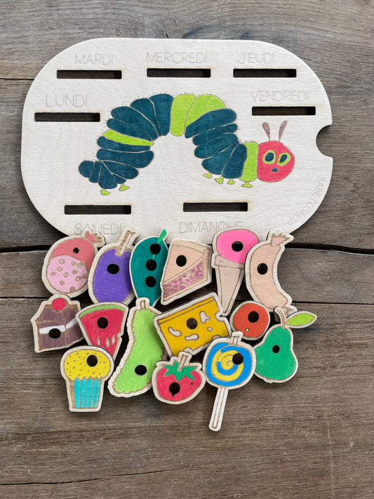 Plaque d’activité Trofast la chenille qui fait des trous