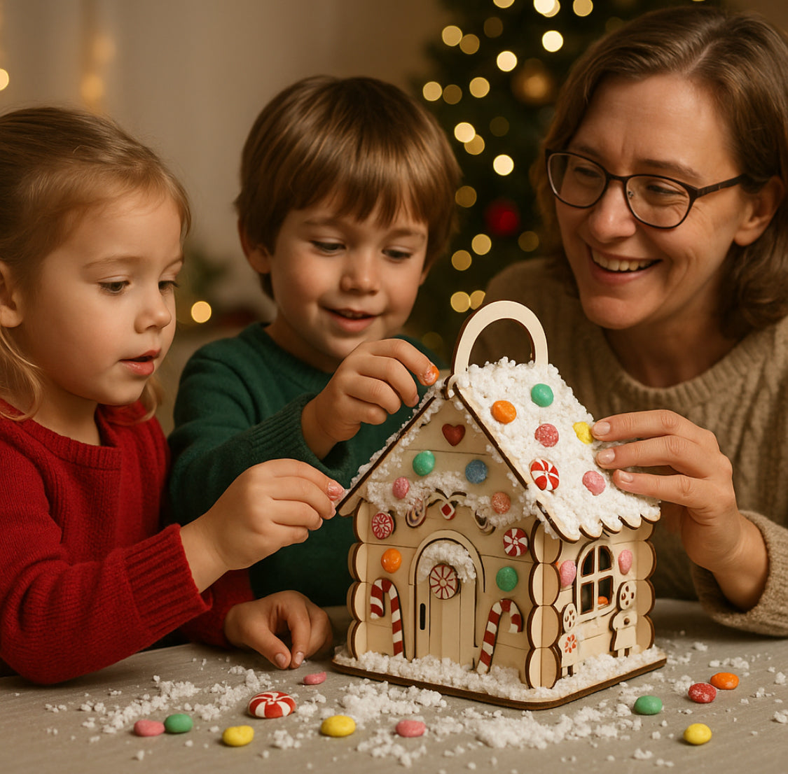 Maison en bois – Modèle Pain d’Épices / Noël