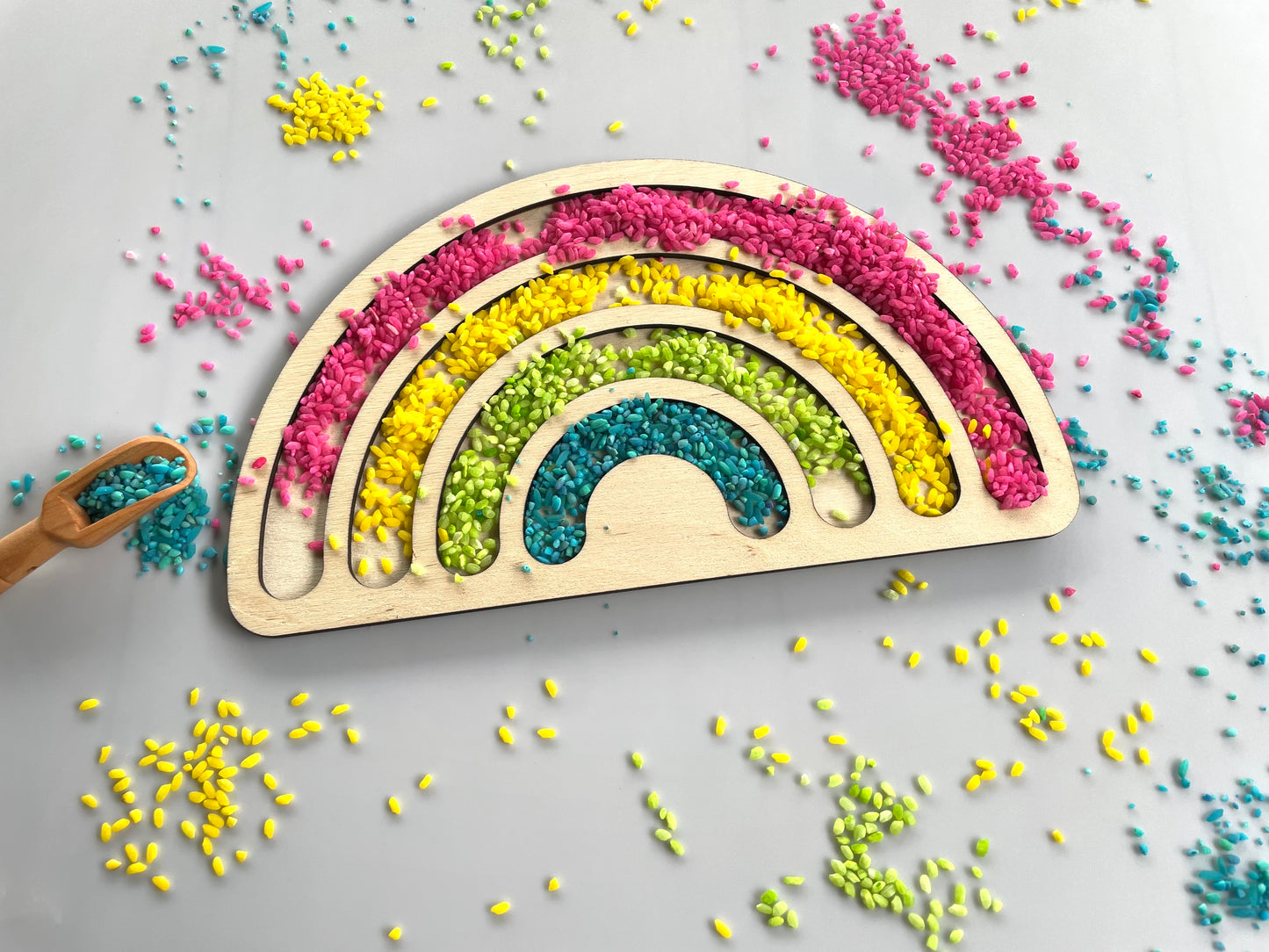 Plateau sensoriel arc en ciel