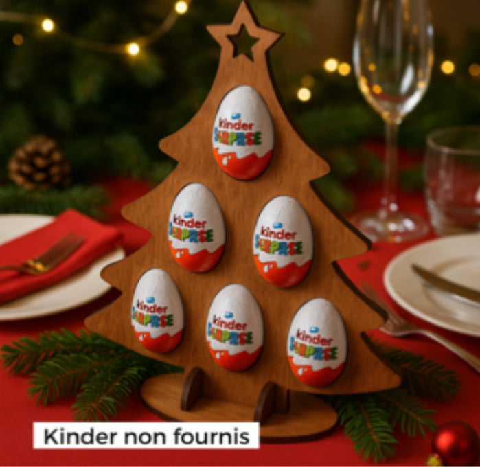 Sapin porte-chocolats en bois – spécial Kinder Surprise